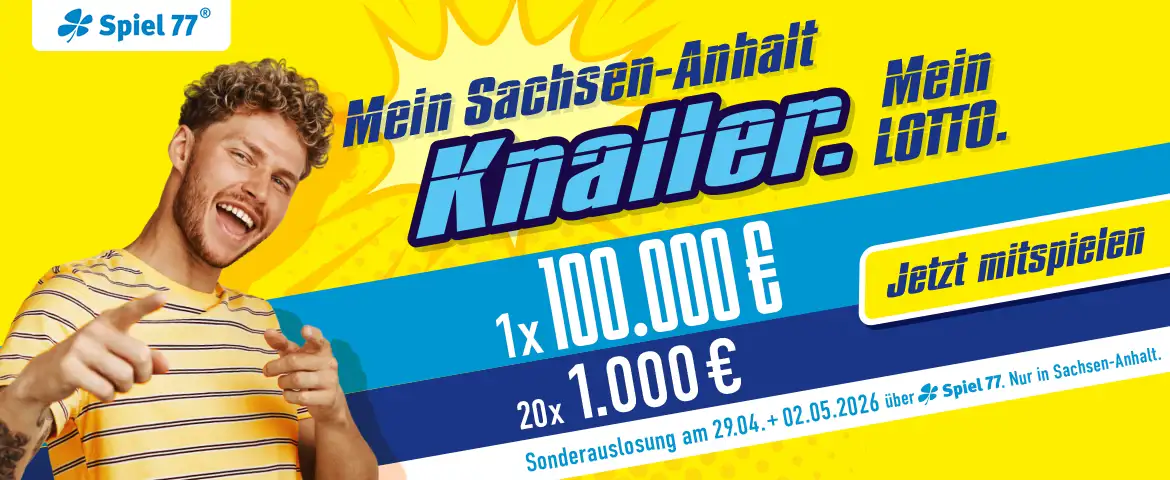 Werbebanner zur Sonderauslosung zum Tag des Gl&uuml;cks an den Ziehungen am 29.4. und 2.5. 