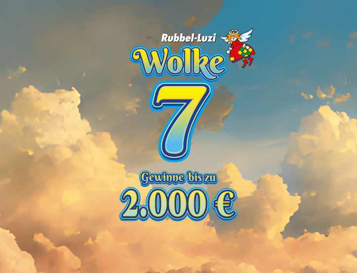 Das Rubbellos Wolke 7 mit dem H&ouml;chstgewinn von 2.000 Euro