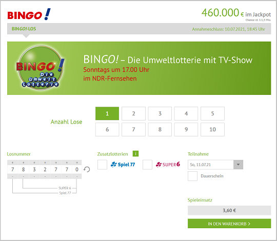 BINGO! online spielen