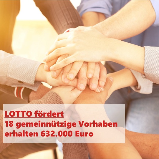 LOTTO fördert 18 Projekte