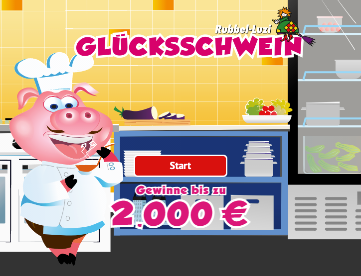 Abbildung des Startbildschirms zum Rubbelloses Gl&uuml;cksschein Koch