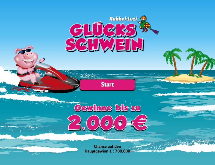 Glücksschwein - Start