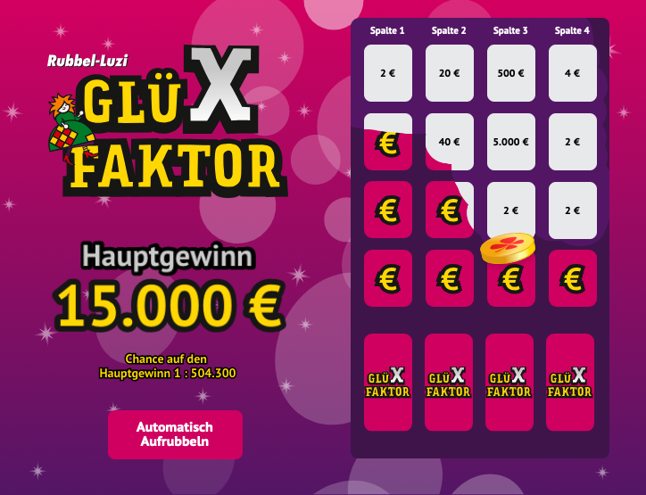 GlüXfaktor - Aufrubbeln