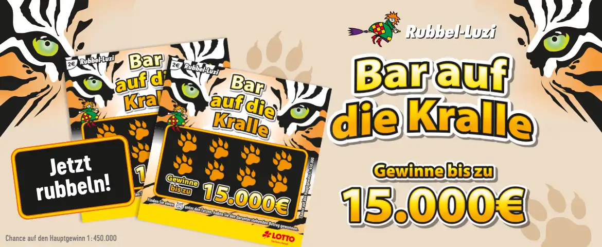 Rubbellos "Bar auf die Kralle" online rubbeln