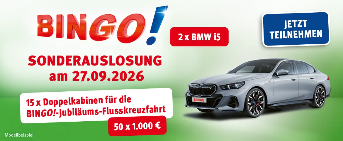 Herbst-Sonderauslosung bei BINGO! am 27. September 2026