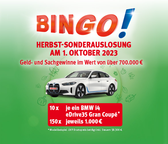 Sonderauslosung BINGO! am 1. Oktober 2023