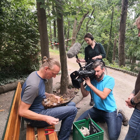 Fernseh-Dreharbeiten im Tiergarten Halberstadt