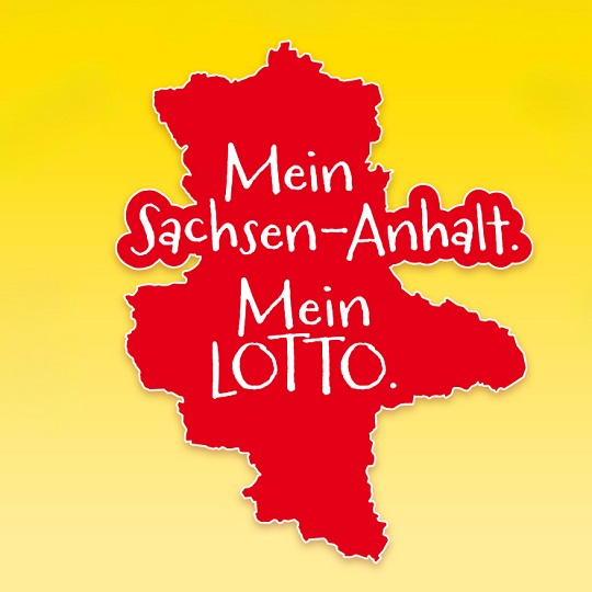 Landkarte von Sachsen-Anhalt mit dem Schriftzug